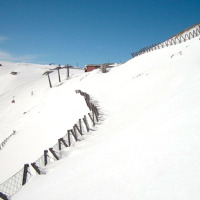 Vista d'insieme dell'intervento dopo la nevicata