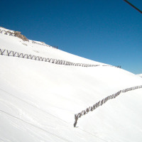 Vista d'insieme dell'intervento dopo la nevicata